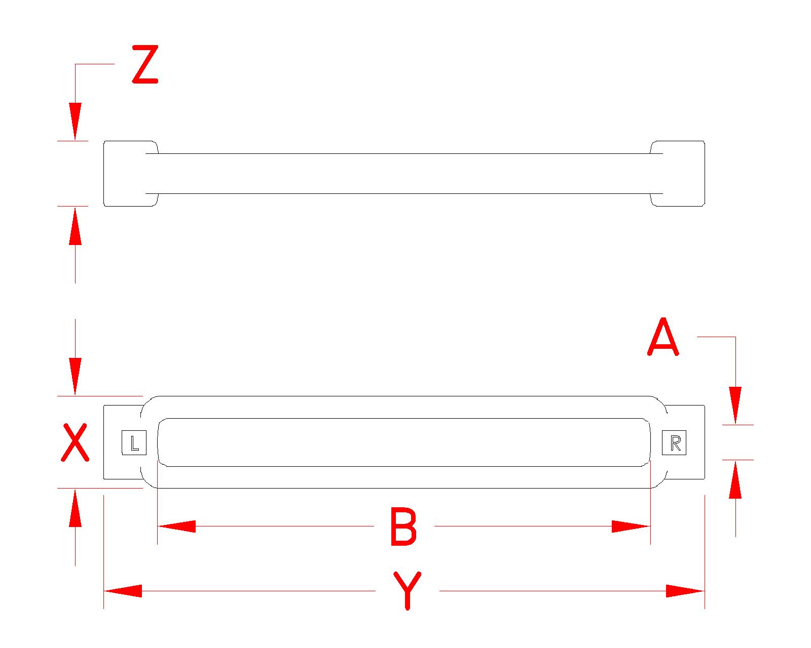 Stainless Steel Forged Turnbuckle Body, S0106-BD07, S0106-BD08, S0106-BD10, S0106-BD13, S0106-BD16, S0106-BD20, S0106-BD25, S0106-BD25-1, S0106-BD32-1, S0106-BD38-1, Line Drawing